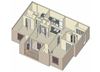 grandewood pointe apartments two bedroom two bathroom 920 square feet floor plan